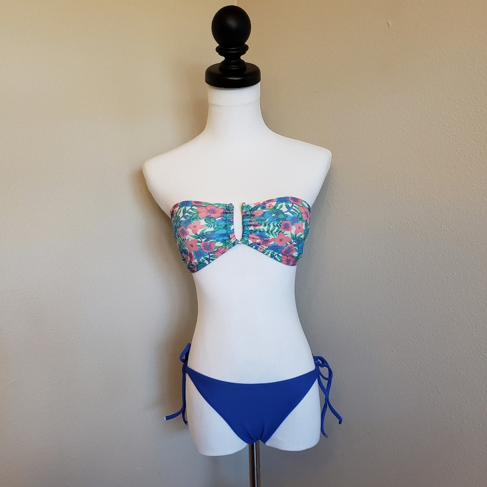 Kirra Bandeau & Pink Bikini Bottom